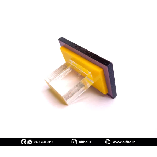 پایه مهر پلکسی گلاس 5×3 سانتی‌متر - تصویر 2